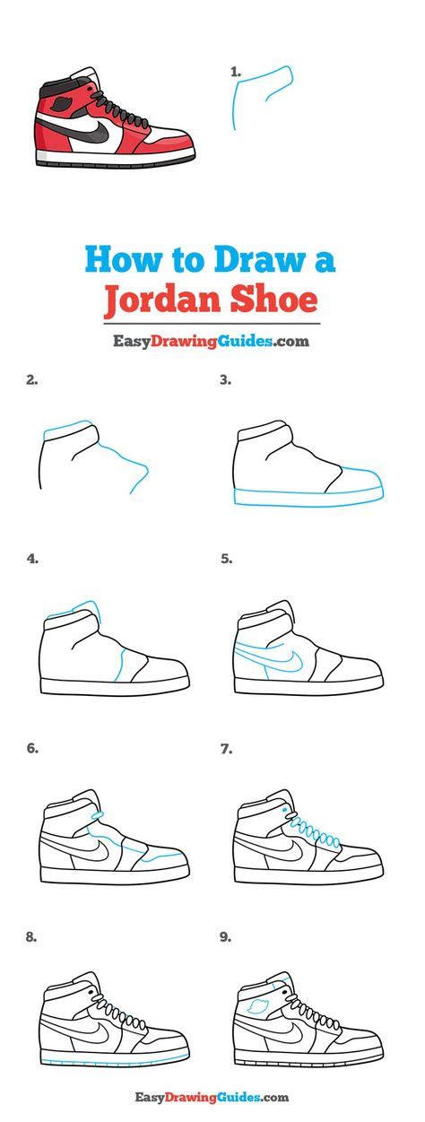 jordan shoe drawing instructions